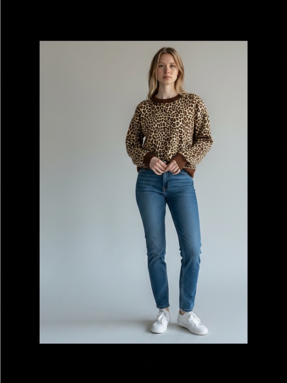 Michael Kors Leopard Print Long Sleeve Top 🐆 Size M